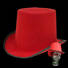 RED FELT TOP HAT  