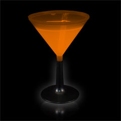 ORANGE GLOWING MARTINI GLASS