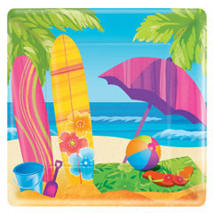 SURF'S UP 10'' Sq. PLATES   
