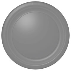 SILVER SOLID   10 1/2''PLATES