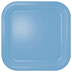 BABY BLUE SOLID   9'' SQ. PLATES