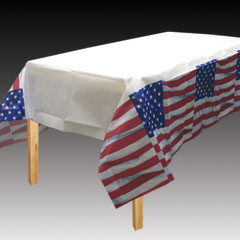 AMERICAN FLAG   PAPER TABLE COVER 